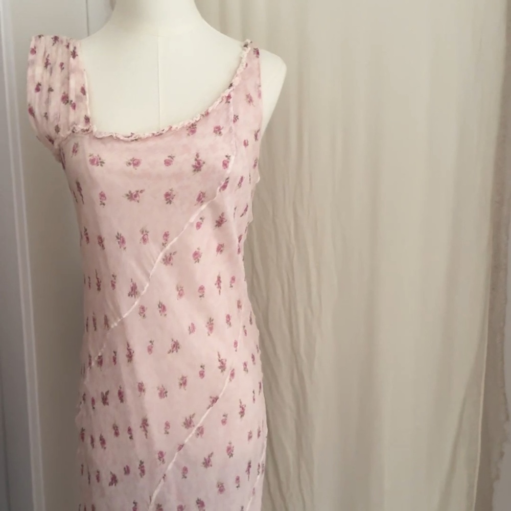 Silk Rose Floral Dress